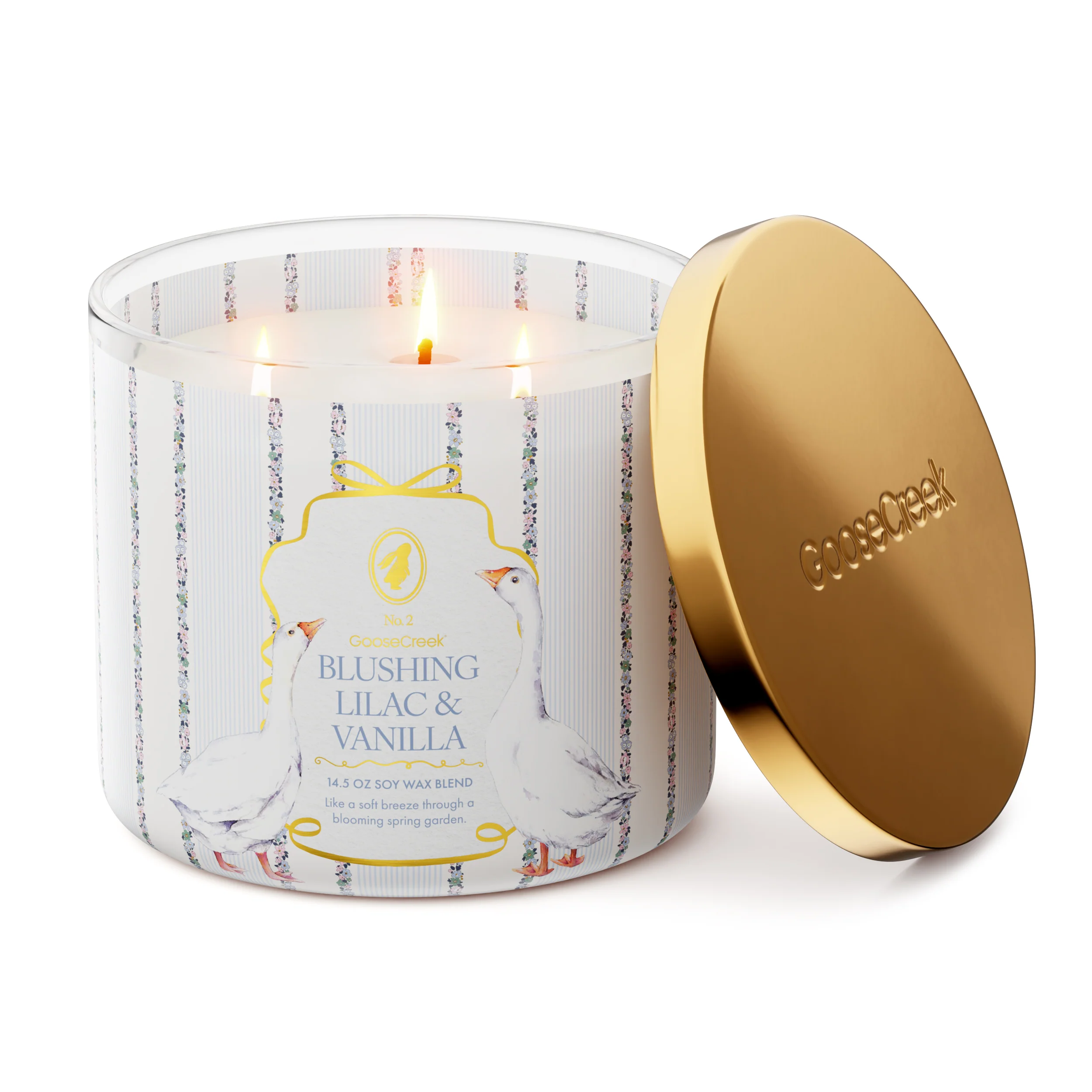 Blushing Lilac & Vanilla Large 3-Wick Candle - Image 3