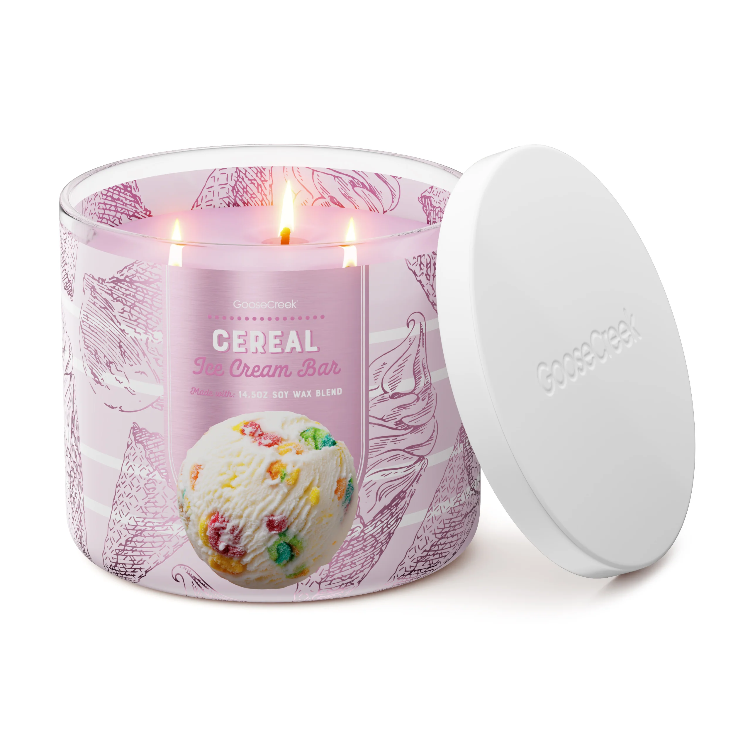 Cereal Ice Cream Bar 3-Wick Candle - Image 3