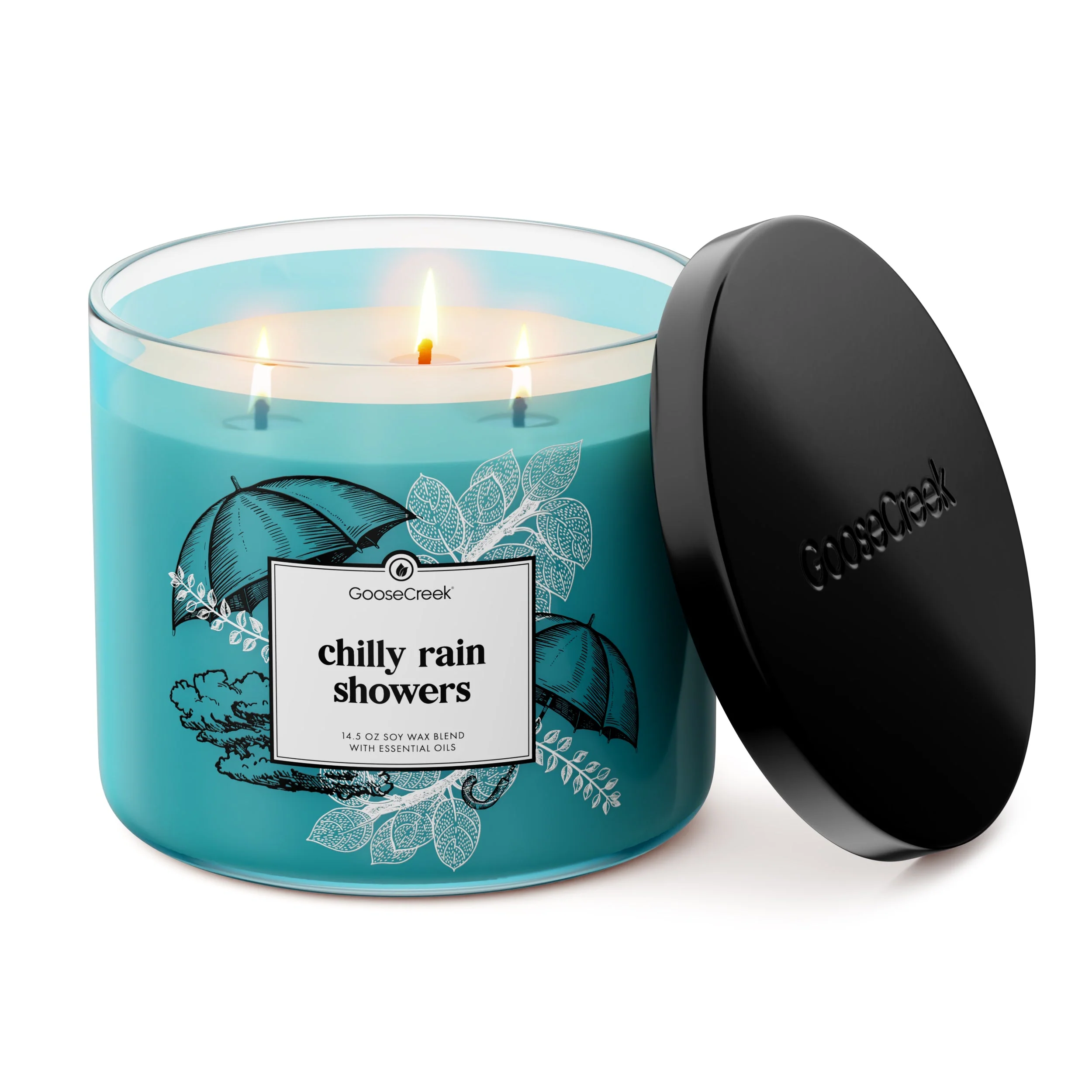 Chilly Rain Showers Odor Eliminating 3-Wick Candle - Image 3