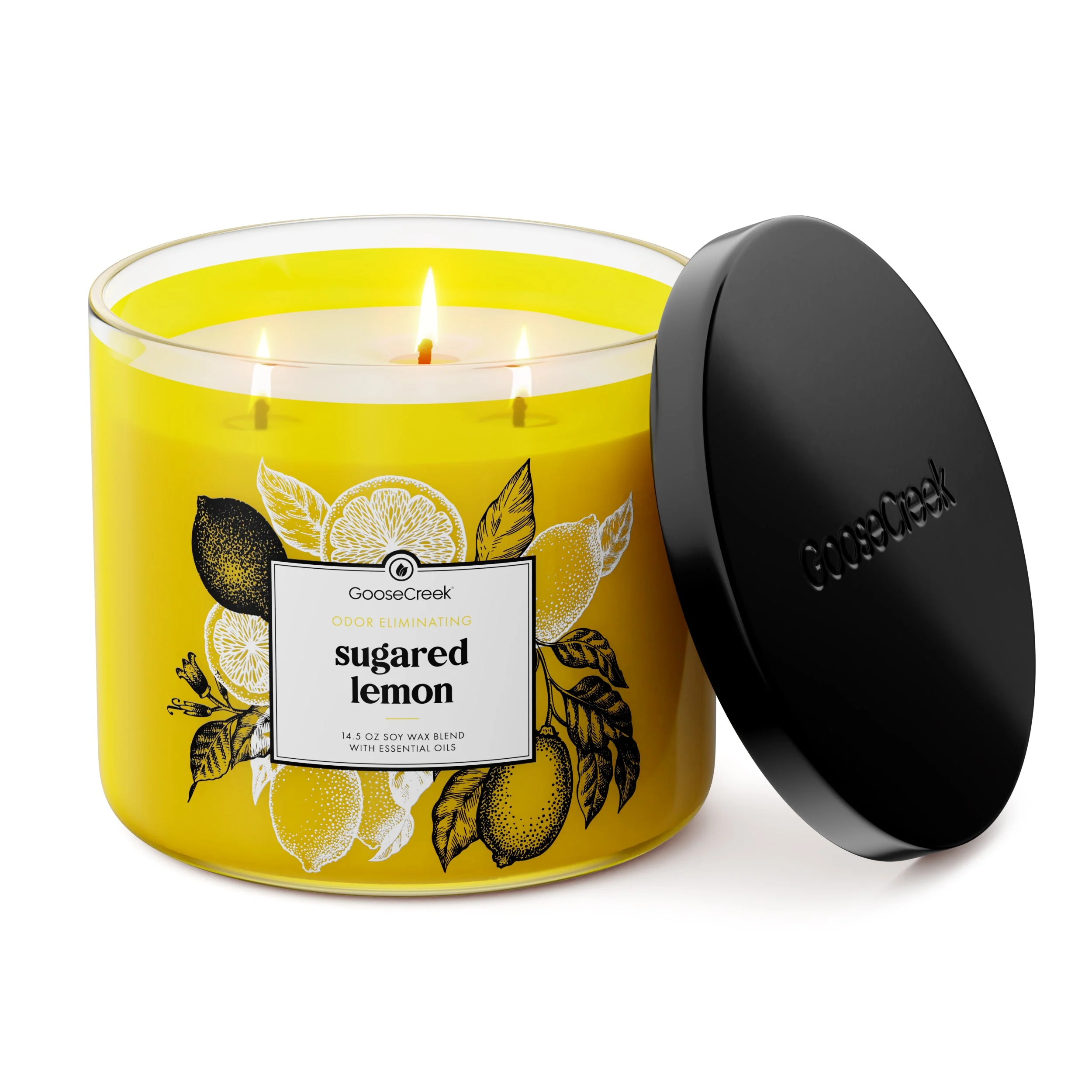 Sugared Lemon Odor Eliminating 3-Wick Candle - Image 3